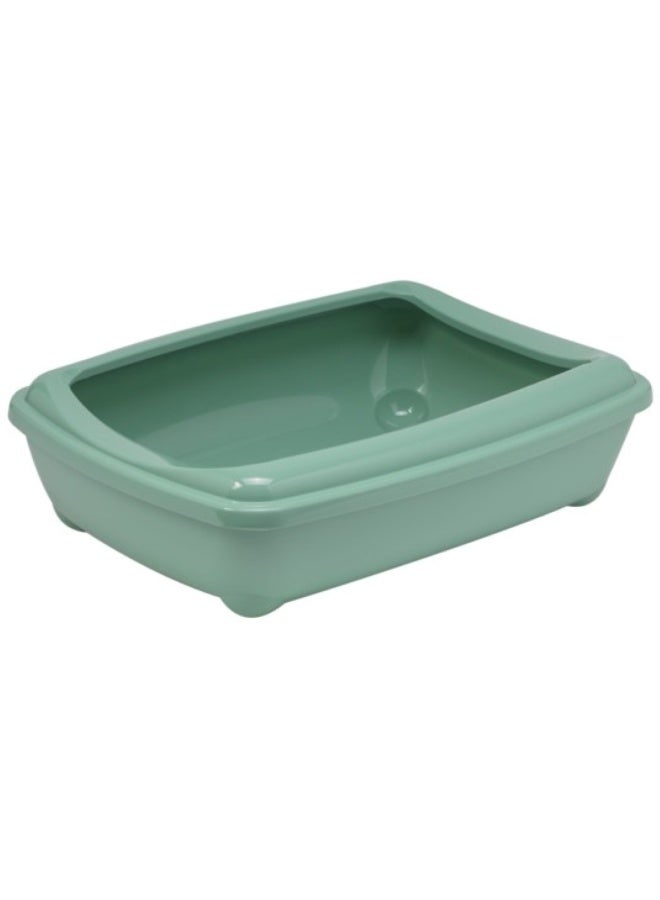 Moderna Arist-O-Tray Cat Litter Tray with Rim – Green (49.9 × 37.6 × 13.8cm)